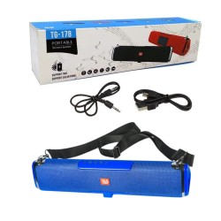 T&G SOLAR CHARGING WIRELESS BLUETOOTH SPEAKER TG-178 TF/USB/FM/AUX/HANDSFREE/STRAP/TWS BLUE T&G SOLAR CHARGING WIRELESS BLUETOOTH SPEAKER TG-178 TF/USB/FM/AUX/HANDSFREE/STRAP/TWS BLUE